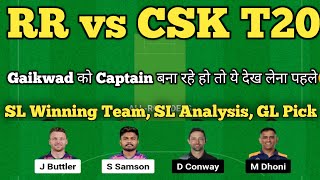 rr vs csk dream11 prediction | rajasthan vs chennai ipl 2023 dream11 | dream11 team of today match
