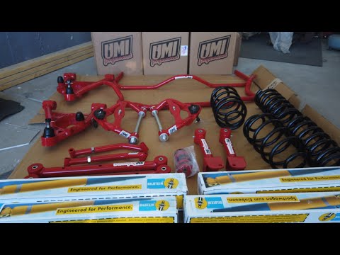 Unboxing the suspension for the Monte Carlo. UMI GBF002-2-r 78-88 G-body stage 2 kit.