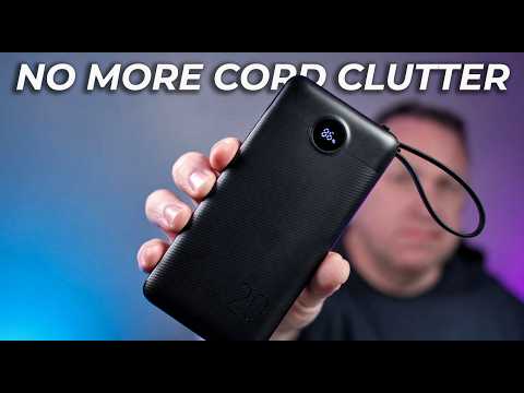 VRURC Portable Charger, Built-in 4 Cables Power Bank 10000mAh, Lightweight USB C Portable Phone Charger, 5 Output 2 Input Compatible with Smart Phones,Samsung,Android etc-Purple(1 Pack) video review thumbnail