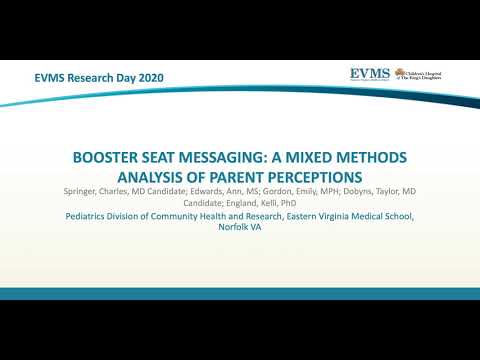 Thumbnail image of video presentation for Booster Seat Messaging: A Mixed Methods Analysis of Parent Perceptions