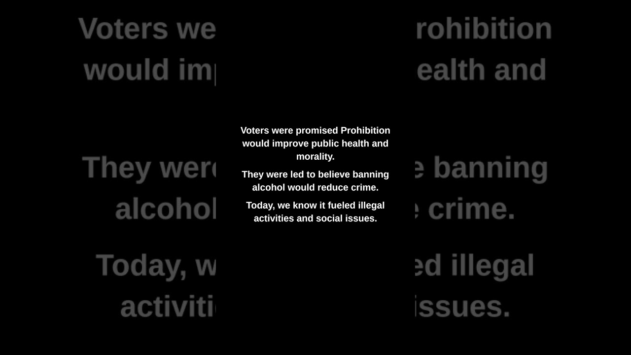 Voters were promised Prohibition would improve public health and morality.