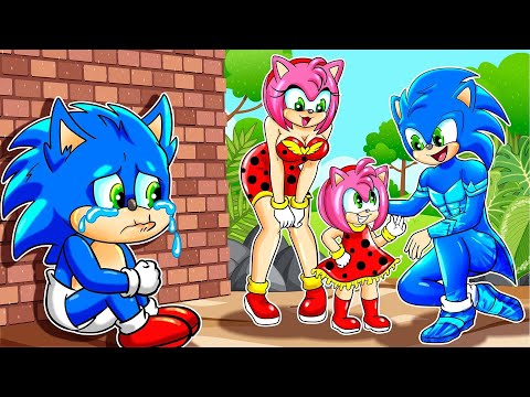 Poor BB Sonic Want A New Family - Sonic And Amy Mommy Long Legs | Sonic The Hedgehog 2 Animation