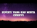 Chrisye - Seperti Yang Kau Minta (lyrics)