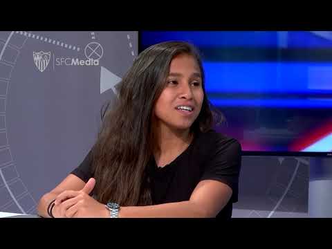 Leicy Santos visita el Sevilla FC