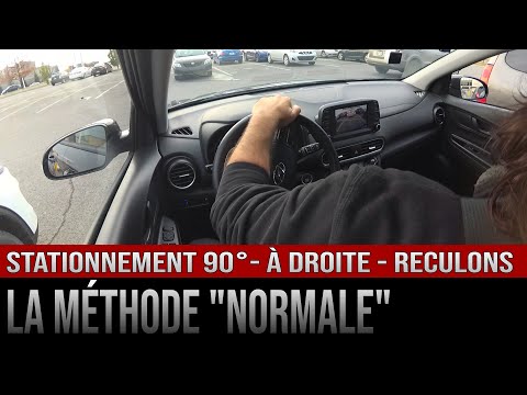 Parking at a 90-degree angle, reversing to the right – The “normal method”