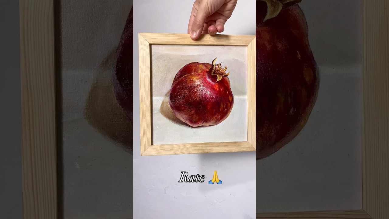 Original oil painting of pomegranate - a vibrant artwork created to any interior. #pomegranate #art