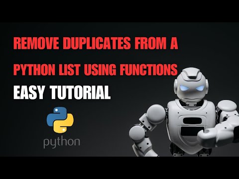 Remove Duplicates From A Python List Using Functions