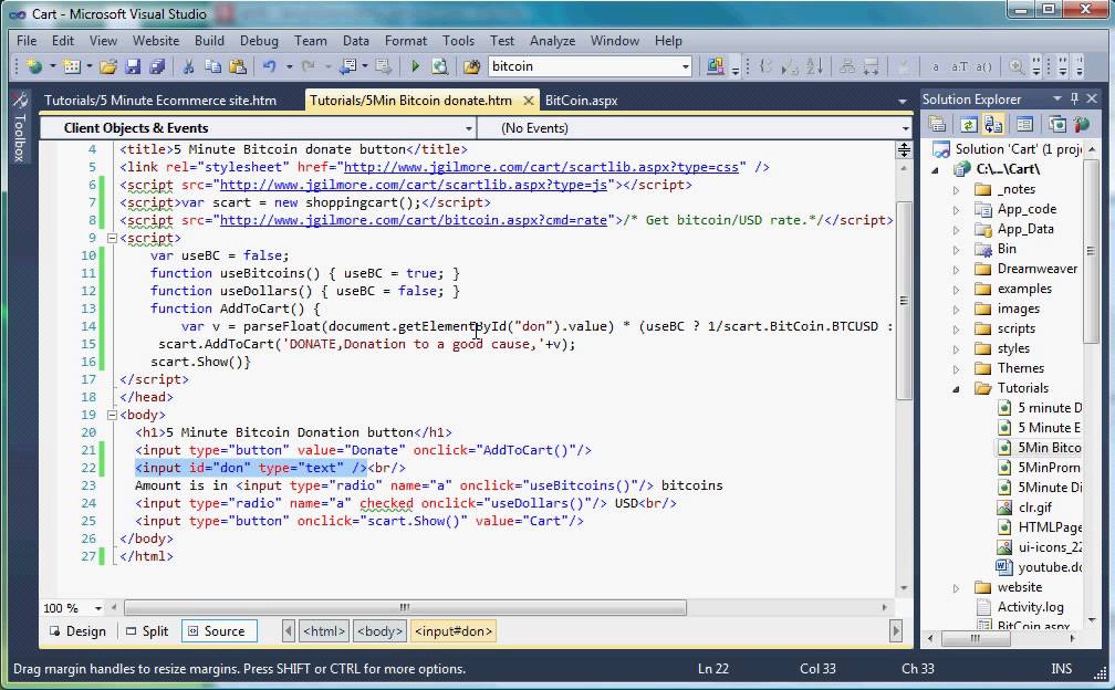 The 5 Minute bitcoin Donate Button using only HTML and JavaScript