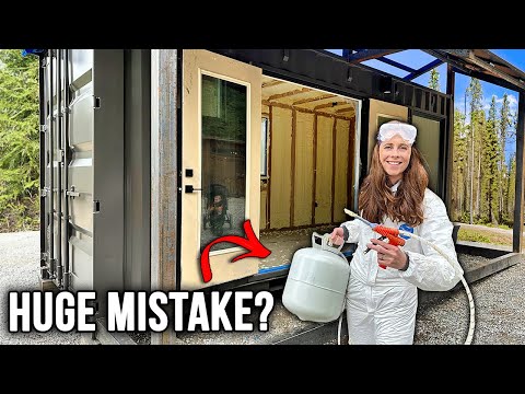 OFF-GRID A/C & Spray Foam Insulation | Shipping Container House
