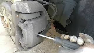 BMW 535i COMPLETE FRONT BRAKE AND BRAKE WARNING SENSOR REPLACEMENT