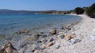 preview picture of video '30 seconds Samos: lonely beach in the south-east & strait of Samos'