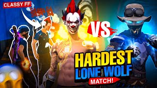 Classy Free Fire 😱 vs NG Maxxa 👽 | Hardest Lone Wolf Match Ever 🔥