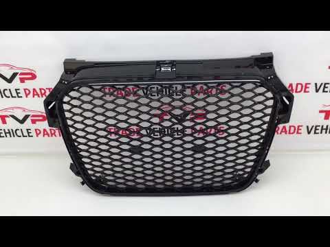 Fits Audi A1 S1 2011-2015 Front Main Grille Gloss Black Black Honeycomb Sport Badgeless video