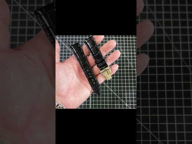 Vídeo relacionado con FOUUA Correa de Reloj para Longines 19mm 20mm 21mm Leather Patrón de Piel de Cocodrilo Correa de Reloj de Cuero Genuino con Correa Negra azul Para la Reemplazar la Para Longines Master Concas Classic