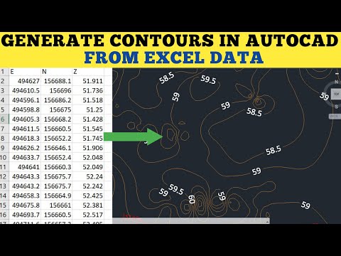 How i CREATE CONTOURS in AutoCad from Excel data || Topographic Surveys for beginners