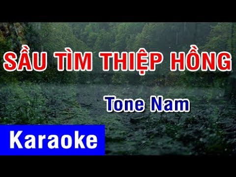 Sầu Tím Thiệp Hồng (Karaoke Beat) - Tone Nam
