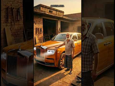 Rolls Royce Phantom car 🚗 | गरीब बढ़ई ने लकड़ी से बना दी Rolls Royce 😱🔥 #rollsroyce #ai #shorts