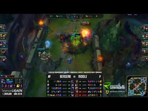 LoL: Riddle vs Berserk Highlights - Round 8 of Telenorligaen Spring 2018