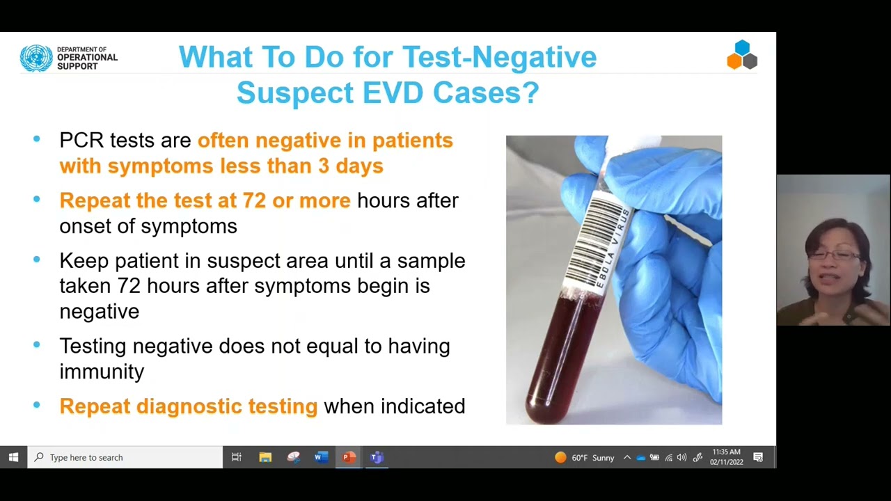 Ebola Virus Disease (EVD): Overview, Diagnosis & Clinical Management, Dr Esther Tan (2 Nov 2022)