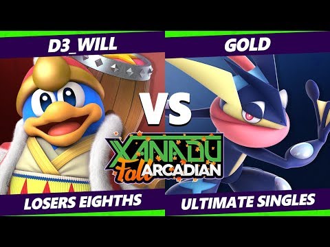 Smash Ultimate Tournament - D3_Will (Dedede) Vs. Gold (Greninja) SSBU Fall Arcadian Losers Top 8