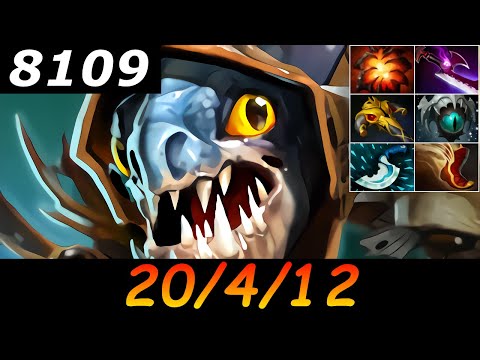 Dota 2 Slark 8109 MMR 20/4/12 (Kills/Deaths/Assists) Ranked Full Gameplay