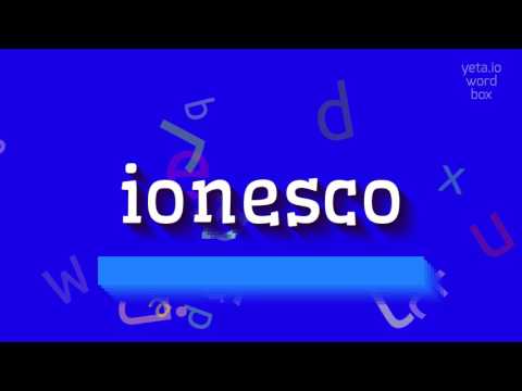 How to say "ionesco"! (High Quality Voices)