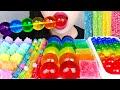 MOST POPULAR FOOD FOR ASMR RAINBOW PARTY POPPING BOBA JEWELRY JELLY GUMMY COOKIES MUKBANG