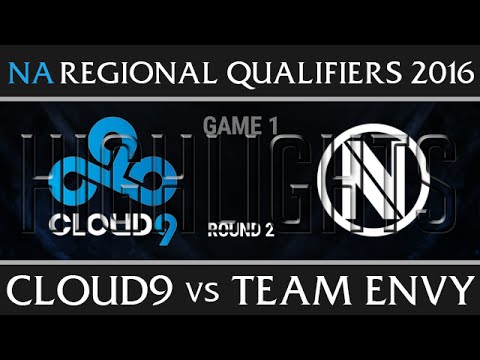 Cloud 9 vs Team Envy Highlights Game 1, NA LCS Regionals Semi final Summer 2016, C9 vs NV G1