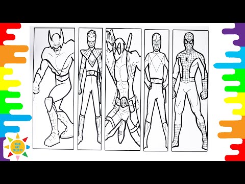 AVENGERS vs POWER RANGERS Coloring Page|Favorite HeroesColoring|Abandoned&ShiahMaisel-FinallyHealing