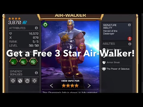 Get 3 Star Air-Walker Free With Marvel Insider