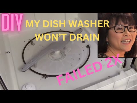 Frigidare Dishwasher Not Draining Failed  2x - DIY unclogged dishwasher