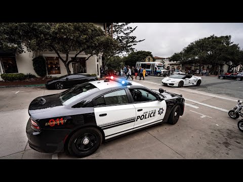 CARMEL POLICE OUT NUMBERED BY CRAZY SUPERCARS STUNTING!! Video