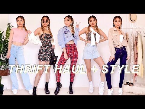 SUMMER THRIFT HAUL TRY ON | How to style thrifted finds