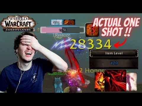 Enhancement shaman Shadowlands pvp 28K CHAIN HARVEST AT 179 ilvl!? HOW TO ONE SHOT IN PVP ROTATION !