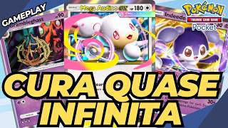110 de cura TODO turno! Esse combo de Mega Audino é INSANO | Gameplay Pokémon TCG Pocket