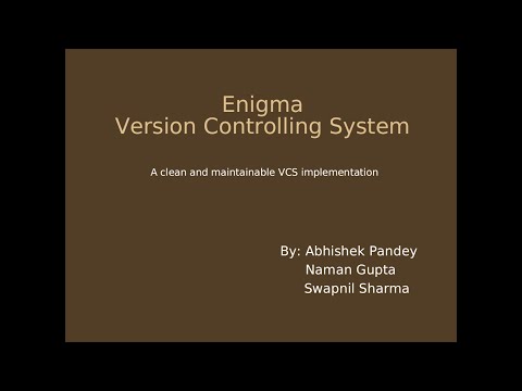 Enigma | A version controlling system in python