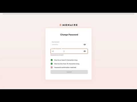 How to reset your Monaire Password
