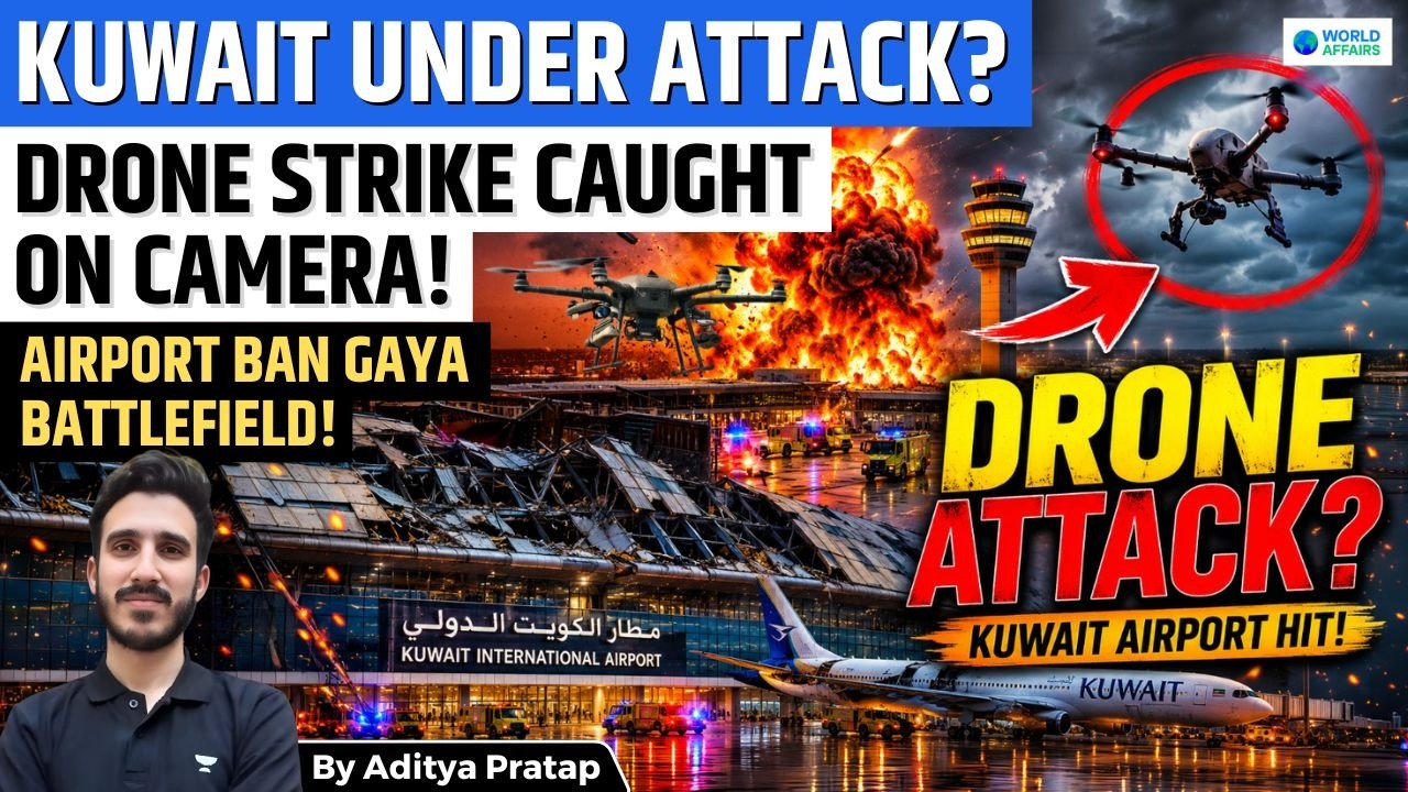 Kuwait Airport ATTACKED | Iran Drone Strike Caught on Camera
