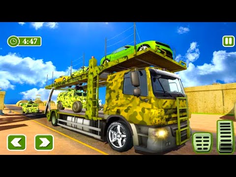 Transporting Army Vehicles in Trailer Truck - Army Truck Transport - Android GamePlay #24