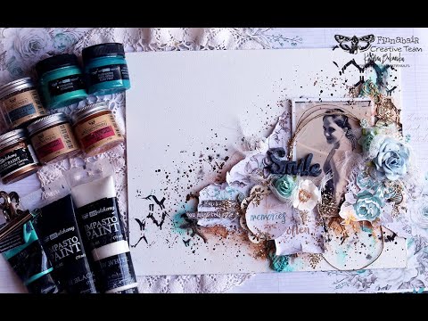 Finnabair Texture Fantasy Pastes - Mixed Media canvas