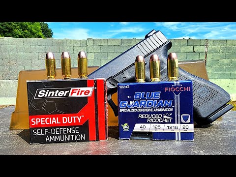 Sinterfire vs Fiocchi Blue Guardian .40S\u0026W Ballistic Gel Test