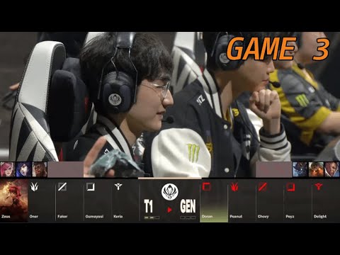 GEN vs T1 - Game 3 | Round 2 LoL MSI 2023 Main Stage