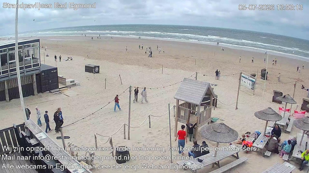 Live webcam view of Bad Egmond Beach Pavilion North Sea
