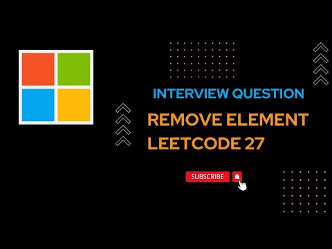 Remove Element Leetcode 27 Java Microsoft Interview