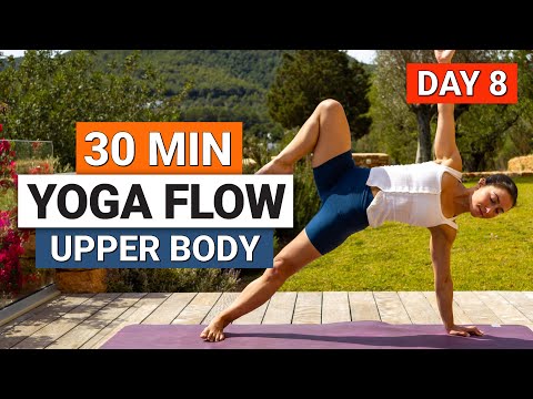 30 Min Yoga Flow For Upper Body Strength | Day 8 - 30 Day Improvers Yoga Challenge