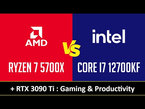 RYZEN 7 5700X vs CORE I7 12700KF - Gaming & Productivity (RTX 3090 Ti)