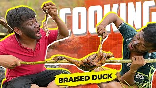 Primitive Technology - Eating delicious - Cooking Braised Duck