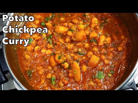 EASIEST WAY TO MAKE A DELICIOUS CHICKPEA POTATO CURRY | ALOO CHOLE MASALA