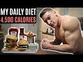 My Daily Diet | 4,500 Calories | IIFYM Full Day of Eating