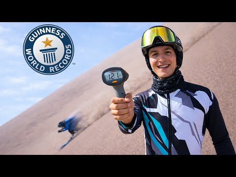 SKI SAFARI - 121 km/h on sand ! (World Record)